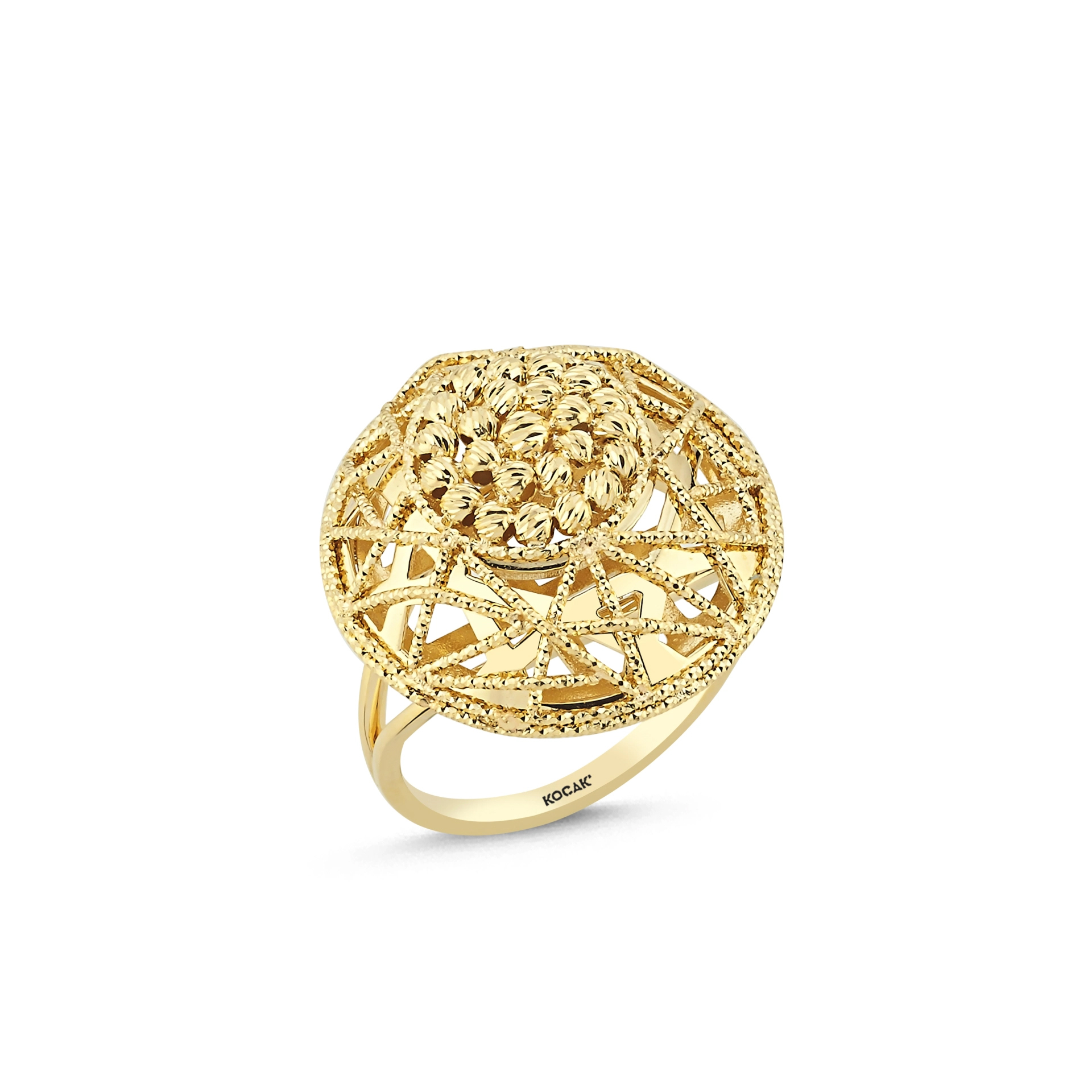 14 Ayar Geraldine Tasarım Altın Yüzük