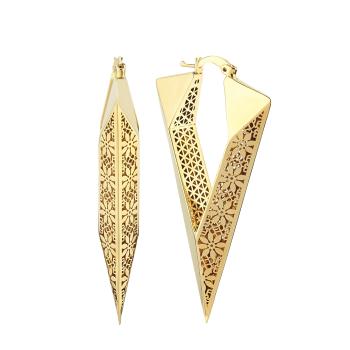 14 Ayar Füruzan Tasarım Altın Küpe